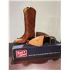 Image 2 : Pair of tony lama rust pointed toe cowboy boots size 7 (NOS)