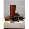 Image 2 : Pair of HH brown lined virban safety cowboy boots size 6 (NOS)
