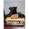 Image 2 : Pair of brahma black lace up roper boots size 8 (NOS)