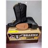 Image 2 : Pair of brahma pull on black roper boots size 6 (NOS)