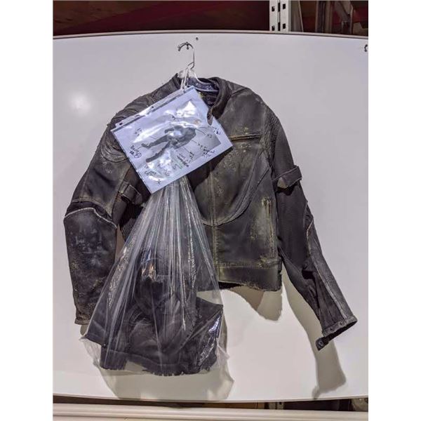 Leather jacket and boots from the sci-fi show