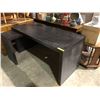 Image 2 : a black contemporary office desk with side pull out