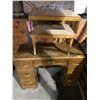 Image 2 : 3 pieces of wooden furniture - a dresser/vanity dresser & 2 end tables