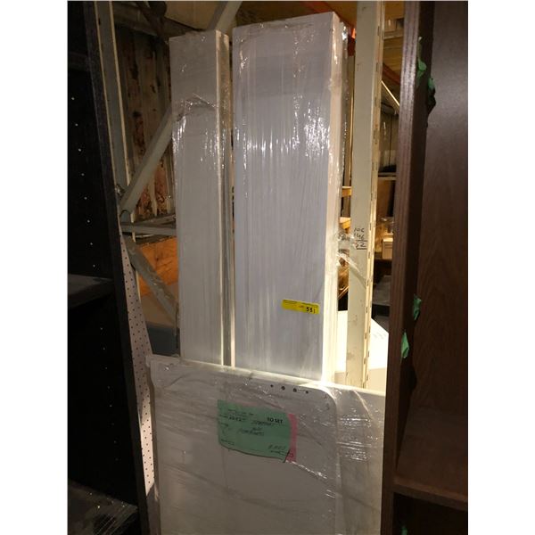 Double size headboard and rail set white