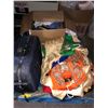 Image 1 : 3 large suitcase pallet lot of mid-eastern jeweled clothing, fabric and dresses