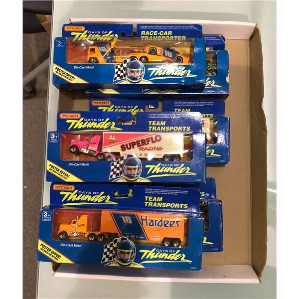 Matchbox Days of Thunder 4 Team Transports and 2 Race-Car Transporter
