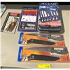 Image 1 : Huge lot of knives including Maxam 9pc Sportman's cutlery set, 2 Shimanoo fillet knife, Tool Worx