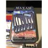 Image 2 : Huge lot of knives including Maxam 9pc Sportman's cutlery set, 2 Shimanoo fillet knife, Tool Worx