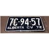 Image 2 : 1972 Alberta License plates