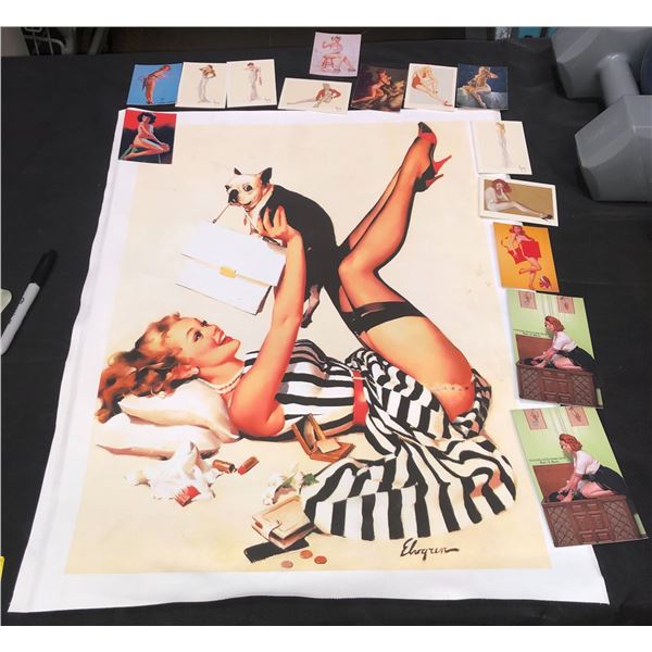 Gil Elvgren Pinups poster and pinups cards