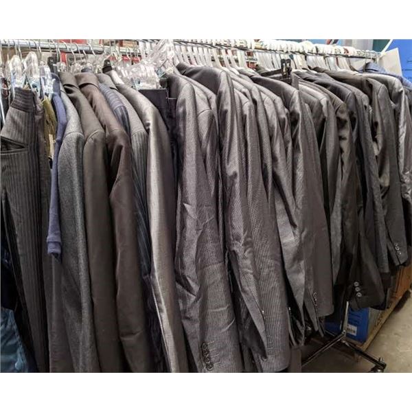 A rack full of high-end clothing from the sci-fi show