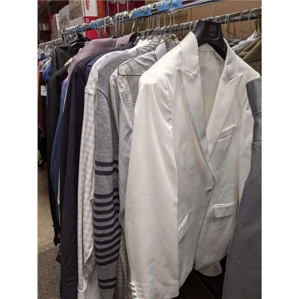 A rack full of high-end clothing from the sci-fi show