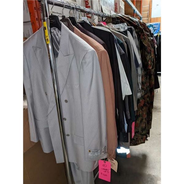 A rack full of high-end clothing from the sci-fi show