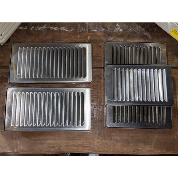 Group of 7 Stainless steel Commercial Coffee Shop Drip Trays
