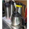 Image 1 : Group of 4 stainless steel coffee carafes