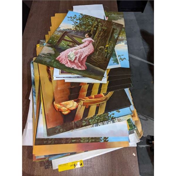 Authentic calendar tops from 1940s/1950s era