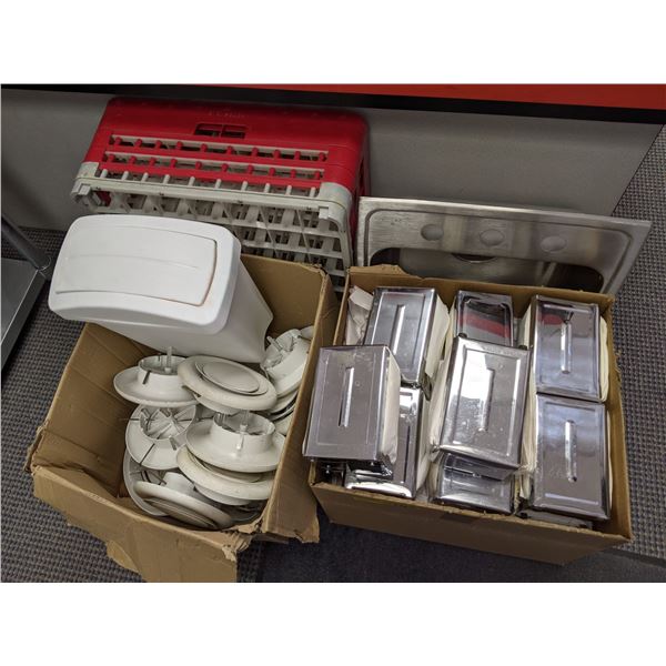 Miscellaneous lot of commercial napkin holders/air vents etc.