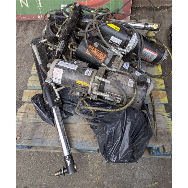 Pallet of industrial hydrolic rams