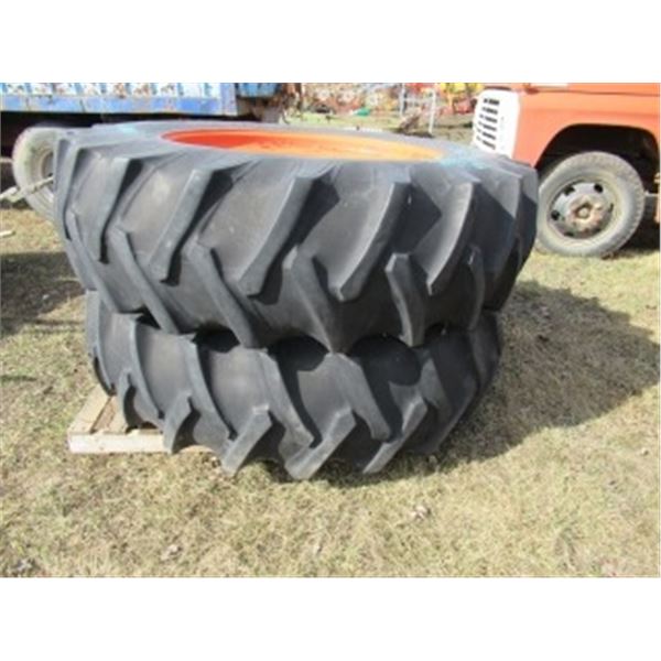 20.8 X 42 TIRES C/W CASE RIMS (2) (ALL FOR ONE MONEY)