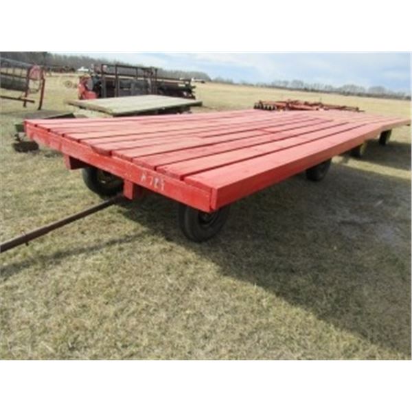 APPROX. 105" X 16' HAY RACK C/W STEEL FRAME
