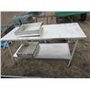 Image 1 : 6' X 30" STAINLESS STEEL TABLE C/W 2 DRAWERS