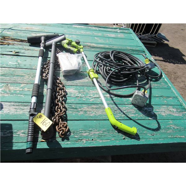 TRIMMER; BRUSH; CHAIN; EXTENSION CORD
