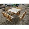 Image 1 : WOOD PICNIC TABLE