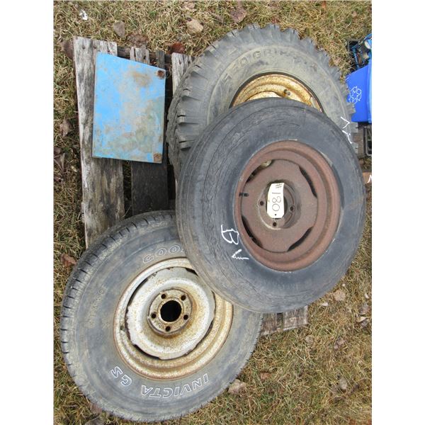 7.50-16 TIRE; 60/70/R15 TIRE & RIM; 15" TIRE & RIM