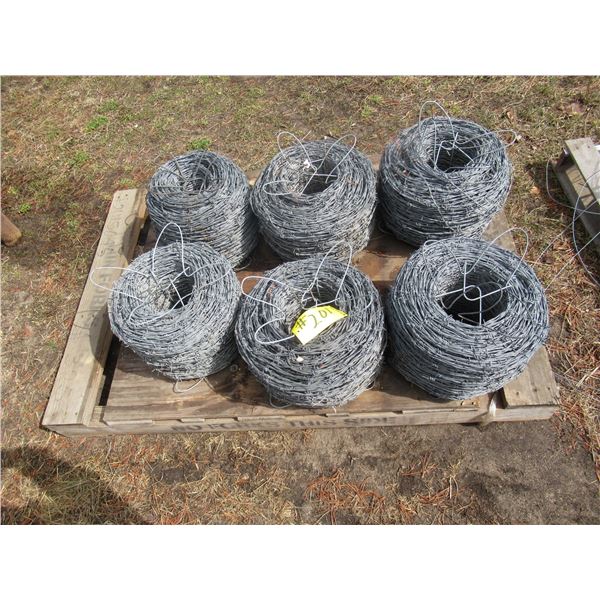 6 ROLLS OF BARB WIRE (ALL FOR ONE MONEY)