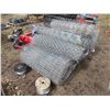 Image 1 : QUANTITY OF HOG WIRE; FENCING WIRE; 4 ROLLS OF ASPHALT SHINGLES