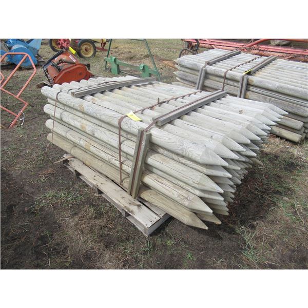 APPROX 73 FENCE POSTS; 4" X 7'