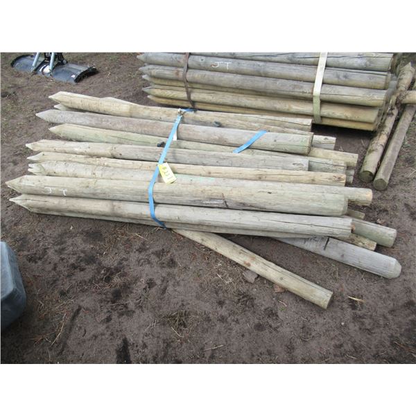 APPROX 73 FENCE POSTS; 4" X 7'
