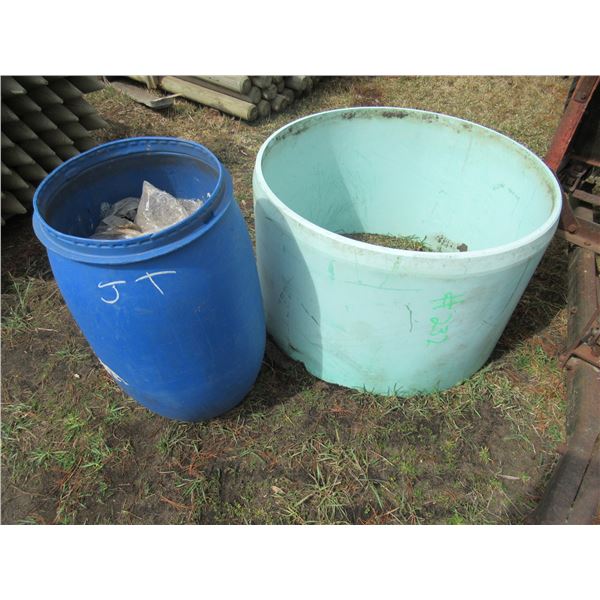 BLUE BARREL & PLASTIC RING