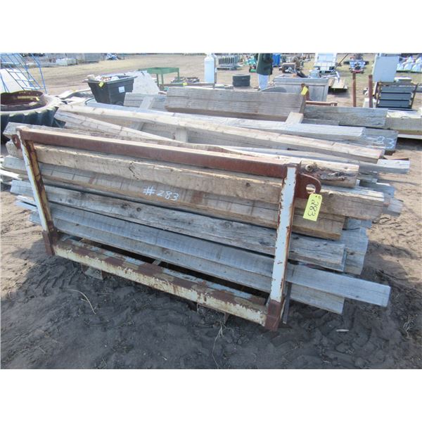 QUANTITY OF ASSORTED LUMBER INCLUDING 4X4 & 6X6 & STEEL FRAME