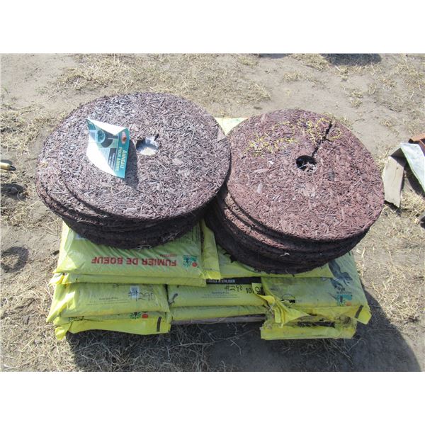 APPROX 25 TREE RINGS 24" & APPROX 20 BAGS OF COMPOST