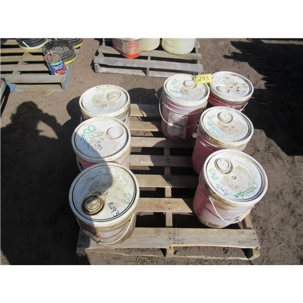 APPROX 7 PAILS OF ALL TEMPERATURE HYDRAULIC FLUID