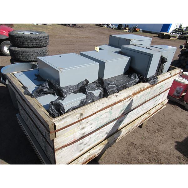 APPROX 30 ELECTRICAL BOXES (WOOD BOX DOES NOT SELL)
