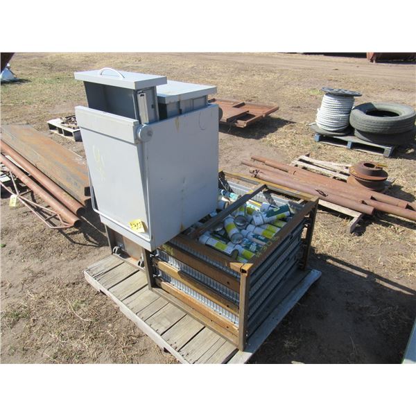 QUANTITY OF TREE MARKING PAINT, 3 DRAWER CABINET & 2 DRAWER CABINET