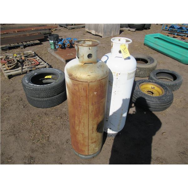 2 - 100 LB PROPANE TANKS (BOTH FOR ONE MONEY)