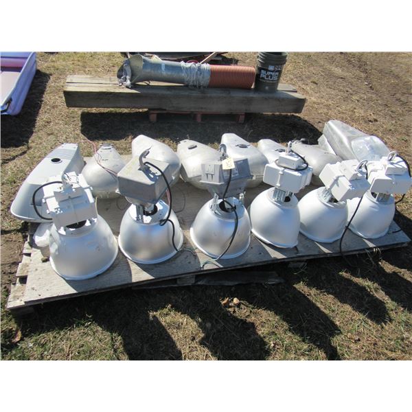 APPROX 6 SHOP LIGHTS, APPROX 8 LIGHT POLE LIGHTS