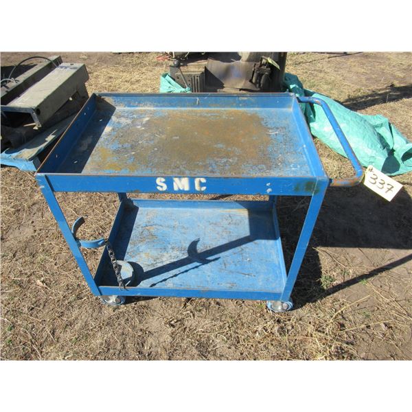 STEEL CART ON CASTORS (BLUE)