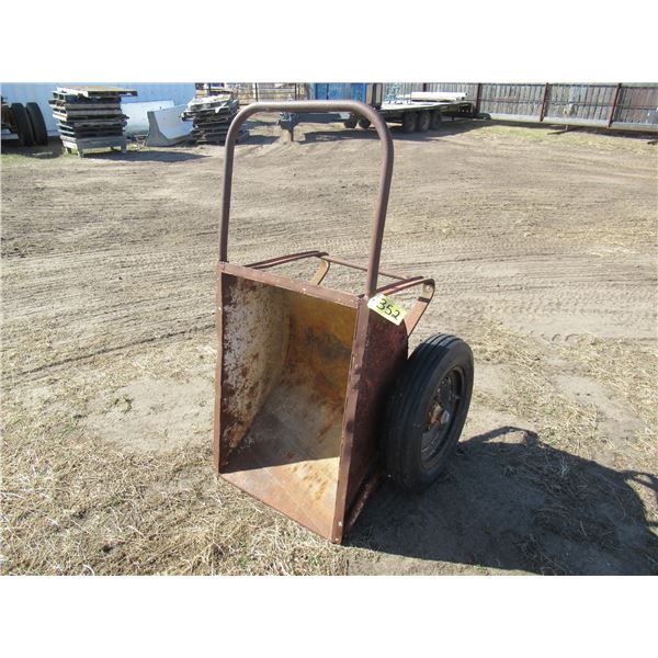 METAL TUB CART ON WHEELS