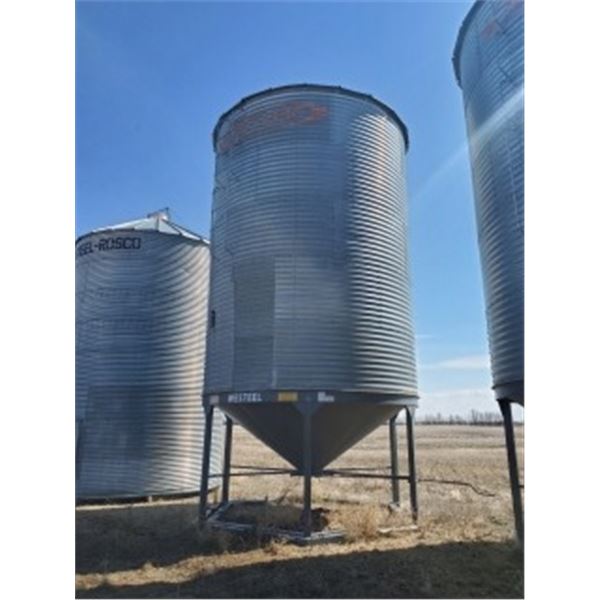 BUTLER 14' - 2800 BUSHEL BIN C/W WESTEEL HOPPER