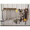 Image 1 : LARGE SAE WRENCHES, CLAMPS, SAW & FILTER WRENCH (ON THE WALL)