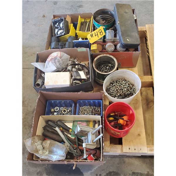 TRAILER BALLS, BINOCULARS, AIR CUTTER, CHISELS, PUNCHES, GUN CLEANING KIT & SCREWDRIVERS