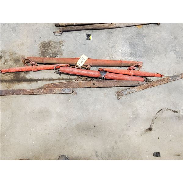 DOUBLE NECK YOKE, SINGLE TREE & TWIN HORSE EVENER