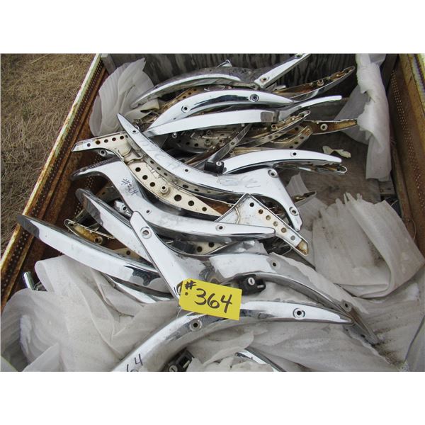 CRATE OF CHROME PARTS