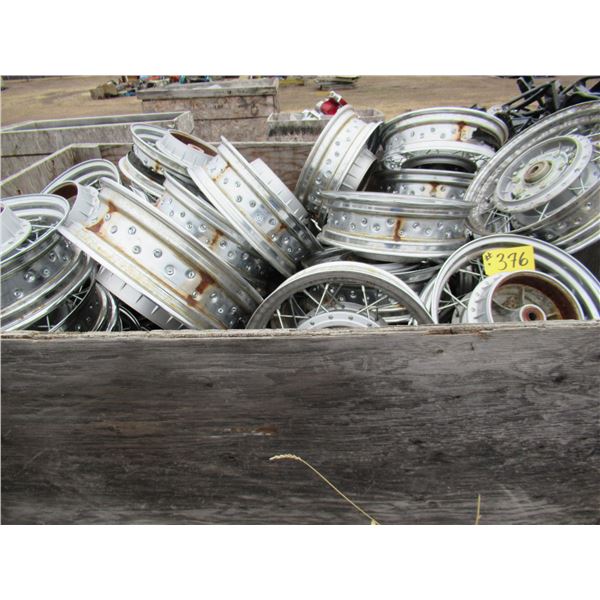 CRATE FULL OF BIKE RIMS