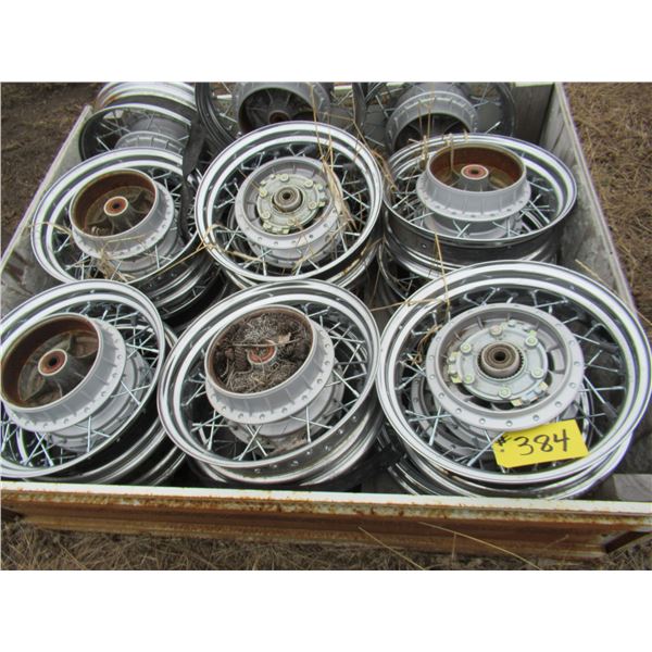 CRATE FULL OF RIMS (APPROX. 15)