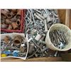 Image 5 : GREEN CRATE FULL OF PIPE FITTINGS, BOLTS, ANCHORS & 2 PAILS OF FITTINGS